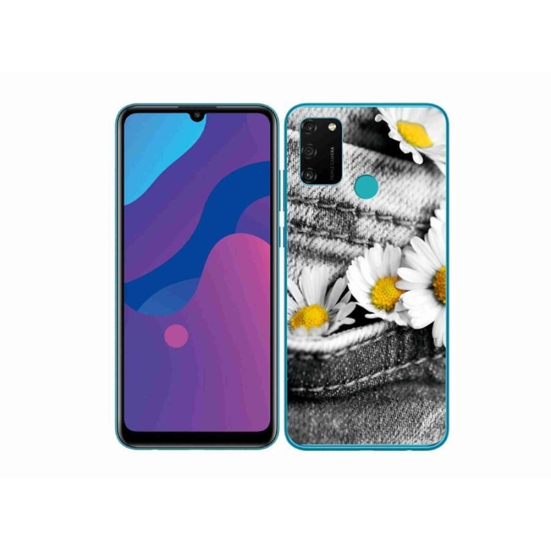 Gélový obal mmCase na mobil Honor 9A - margaréty