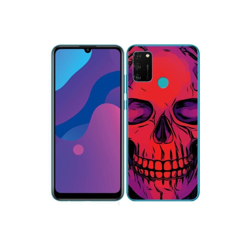 Gélový obal mmCase na mobil Honor 9A - lebka