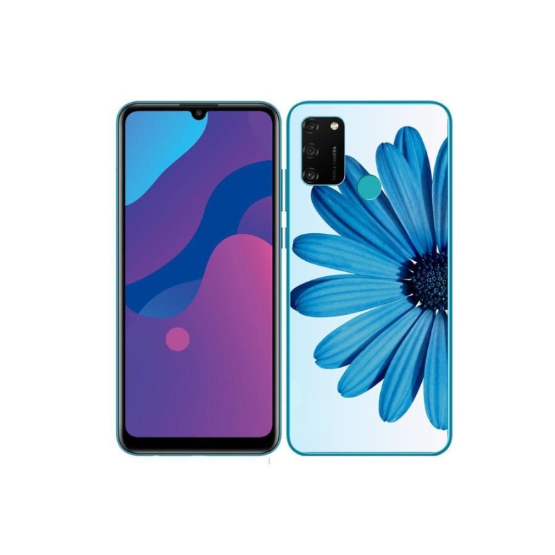 Gélový obal mmCase na mobil Honor 9A - modrá margaréta