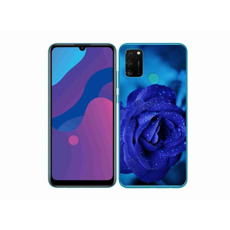 Gélový obal mmCase na mobil Honor 9A - modrá ruža