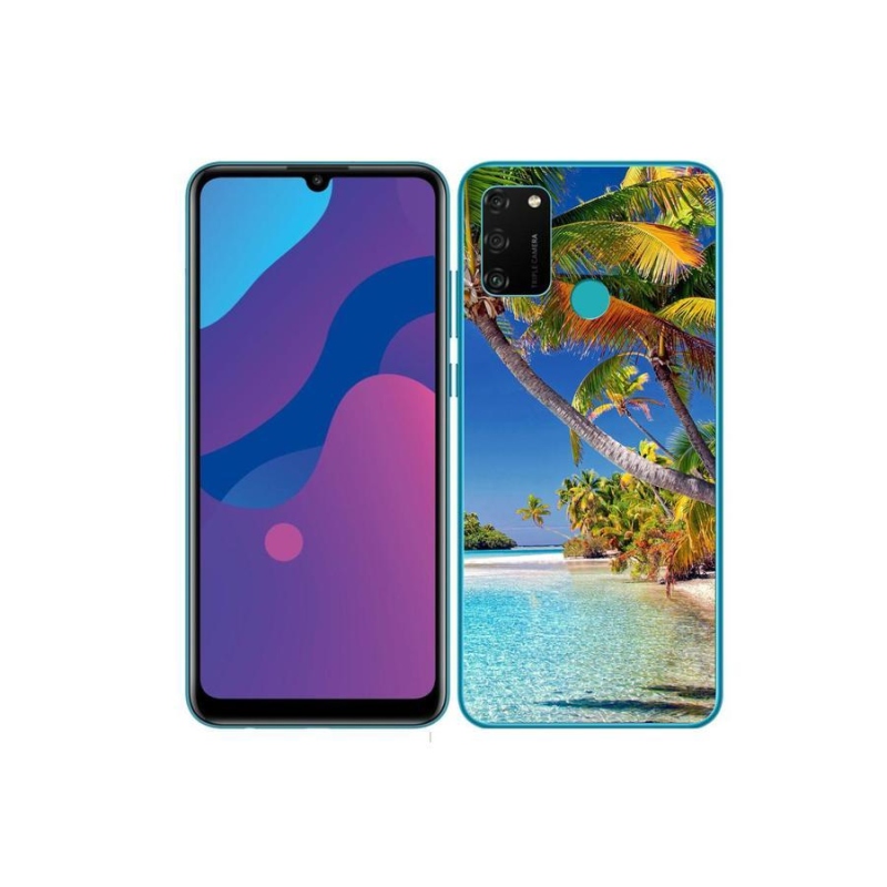 Gélový obal mmCase na mobil Honor 9A - morská pláž