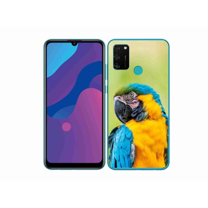 Gélový obal mmCase na mobil Honor 9A - papagáj ara 2