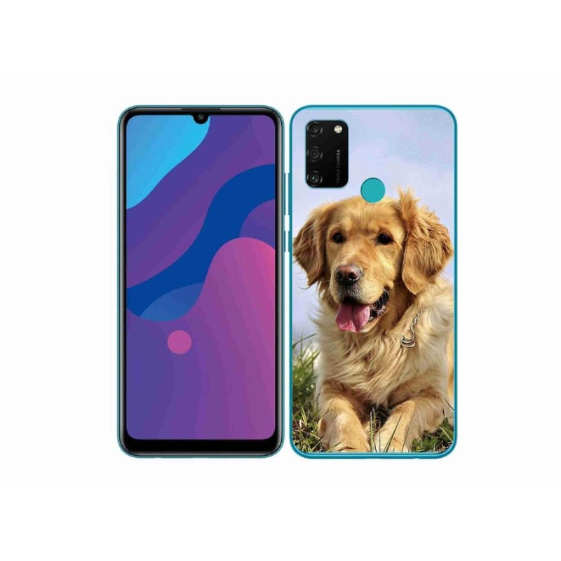 Gélový obal mmCase na mobil Honor 9A - zlatý retriever