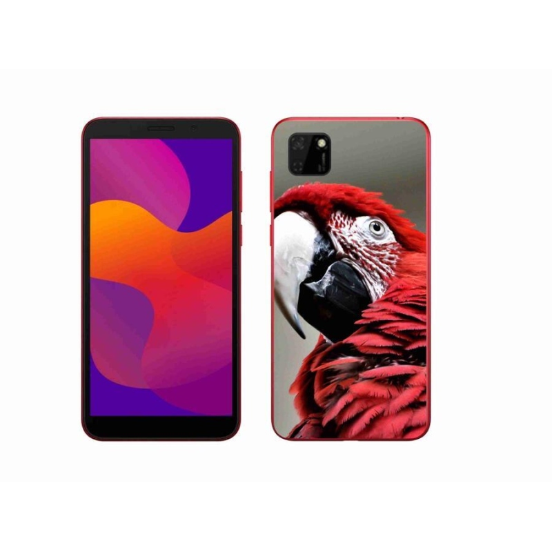 Gélový obal mmCase na mobil Honor 9S - papagáj ara červený