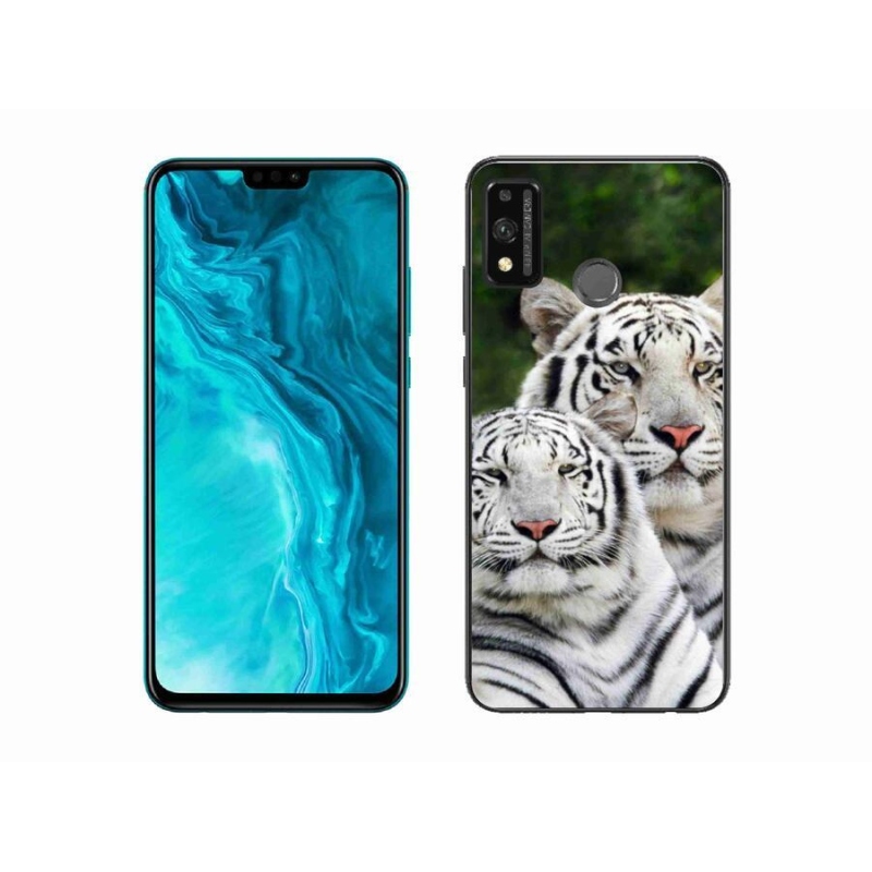 Gélový obal mmCase na mobil Honor 9X Lite - bieli tigre