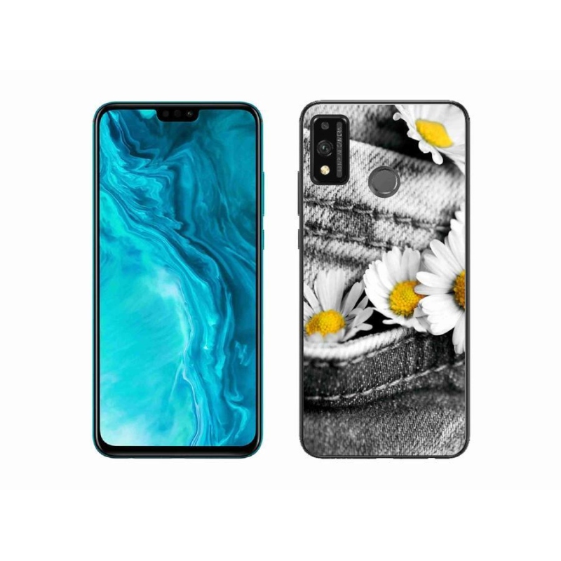 Gélový obal mmCase na mobil Honor 9X Lite - margaréty