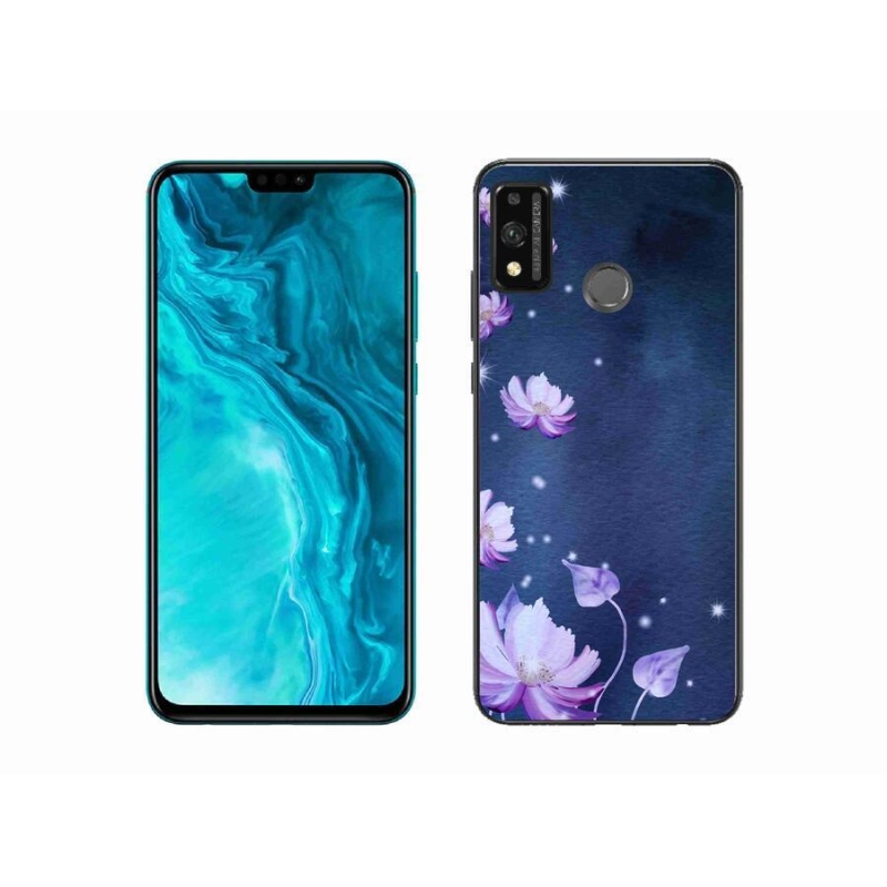 Gélový obal mmCase na mobil Honor 9X Lite - padajúce kvety