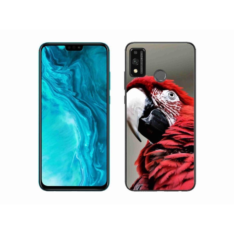 Gélový obal mmCase na mobil Honor 9X Lite - papagáj ara červený