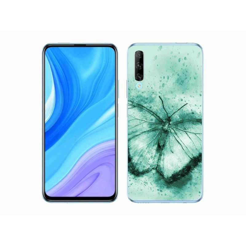 Gélový obal mmCase na mobil Honor 9X Pro - zelený motýľ