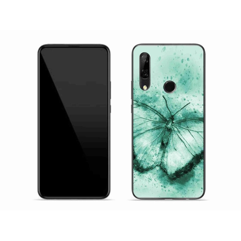 Gélový obal mmCase na mobil Honor 9X - zelený motýľ