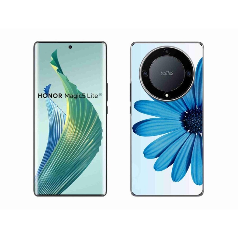 Gélový obal mmCase na mobil Honor Magic 5 Lite 5G - modrá margaréta
