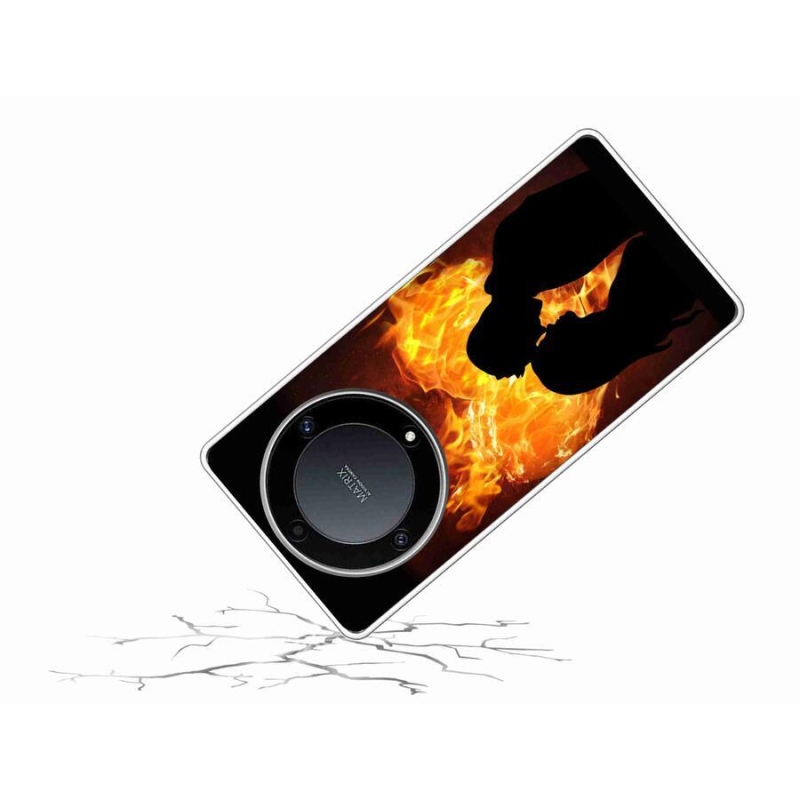 Gélový obal mmCase na mobil Honor Magic 5 Lite 5G - ohnivá láska