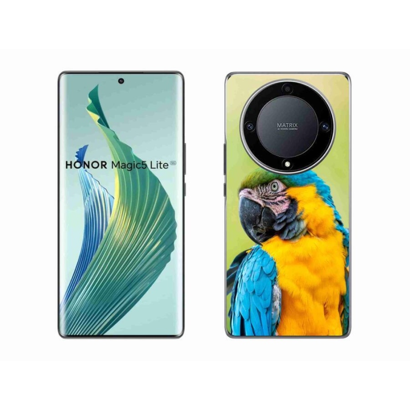 Gélový obal mmCase na mobil Honor Magic 5 Lite 5G - papagáj ara 2