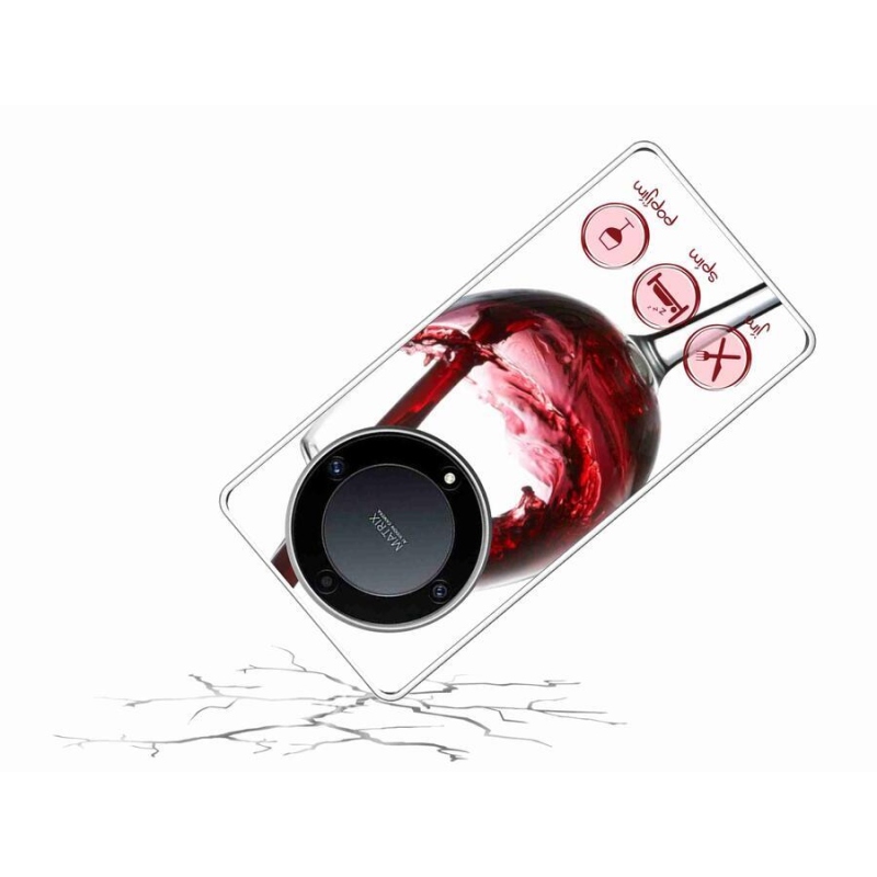 Gélový obal mmCase na mobil Honor Magic 5 Lite 5G - pohár vína červené