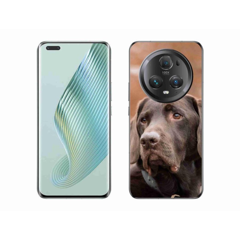 Gélový obal mmCase na mobil Honor Magic 5 Pro 5G - hnedý labrador