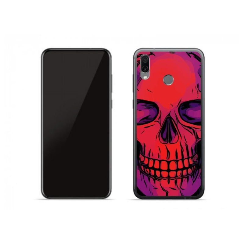 Gélový obal mmCase na mobil Honor Play - lebka