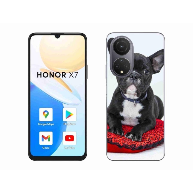 Gélový obal mmCase na mobil Honor X7 - buldog