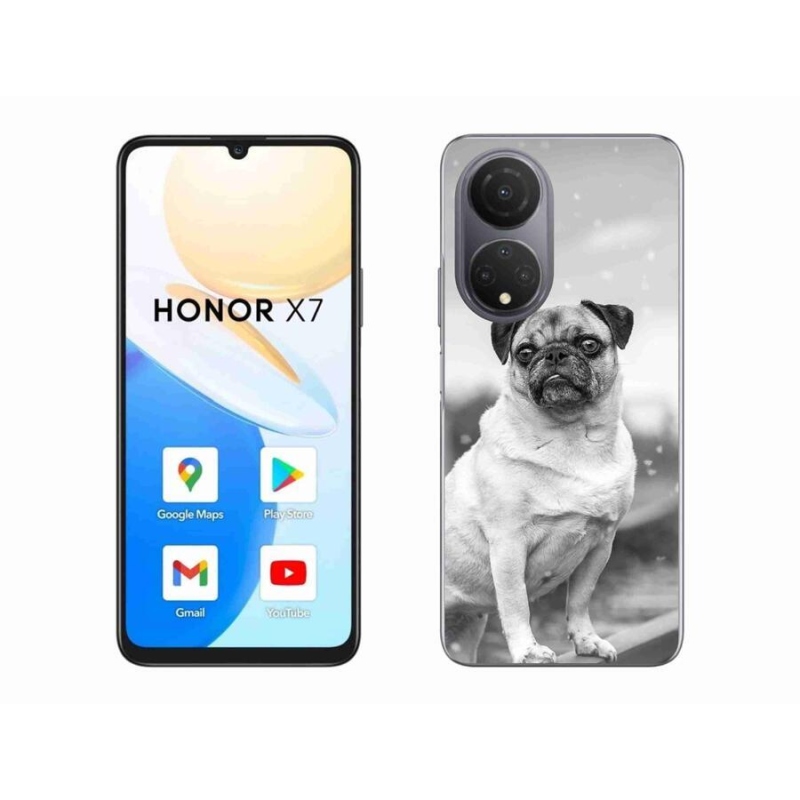 Gélový obal mmCase na mobil Honor X7 - mops