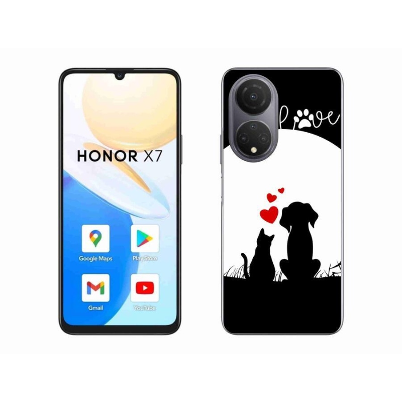 Gélový obal mmCase na mobil Honor X7 - zvieracia láska