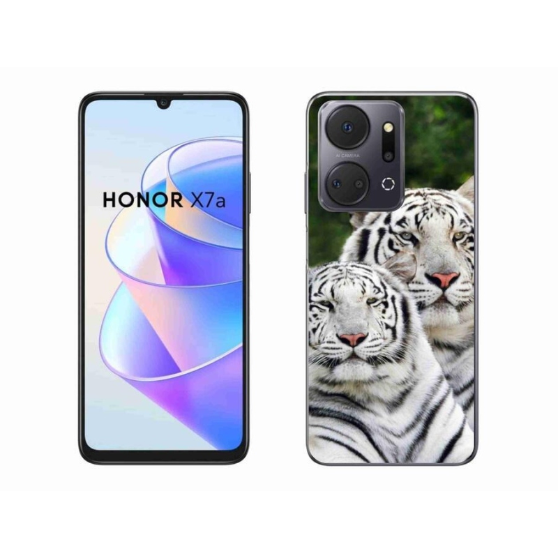 Gélový obal mmCase na mobil Honor X7a - bieli tigre