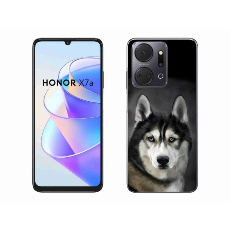 Gélový obal mmCase na mobil Honor X7a - husky