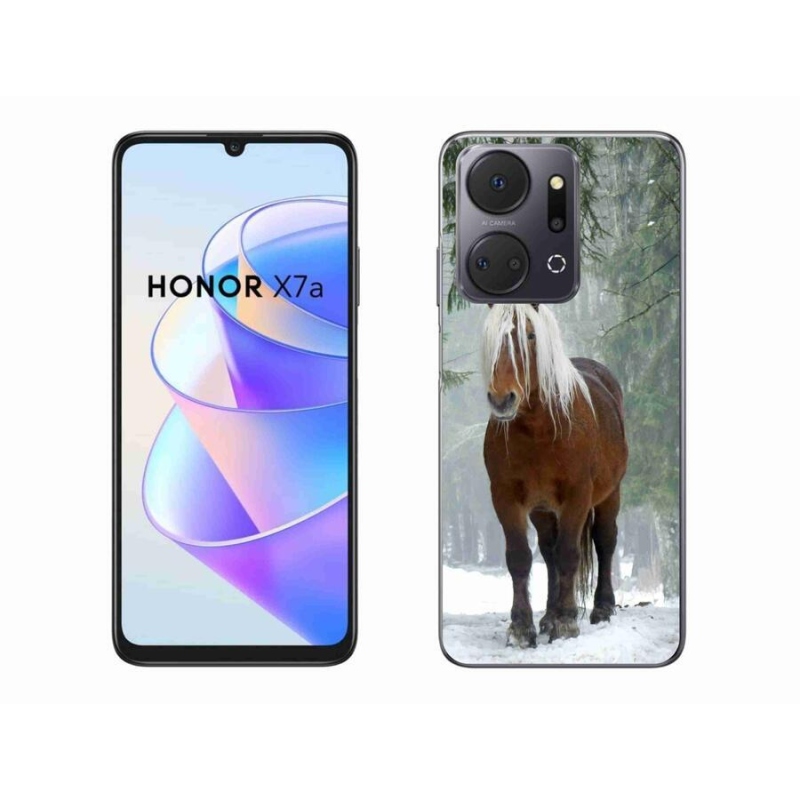 Gélový obal mmCase na mobil Honor X7a - kôň v lese