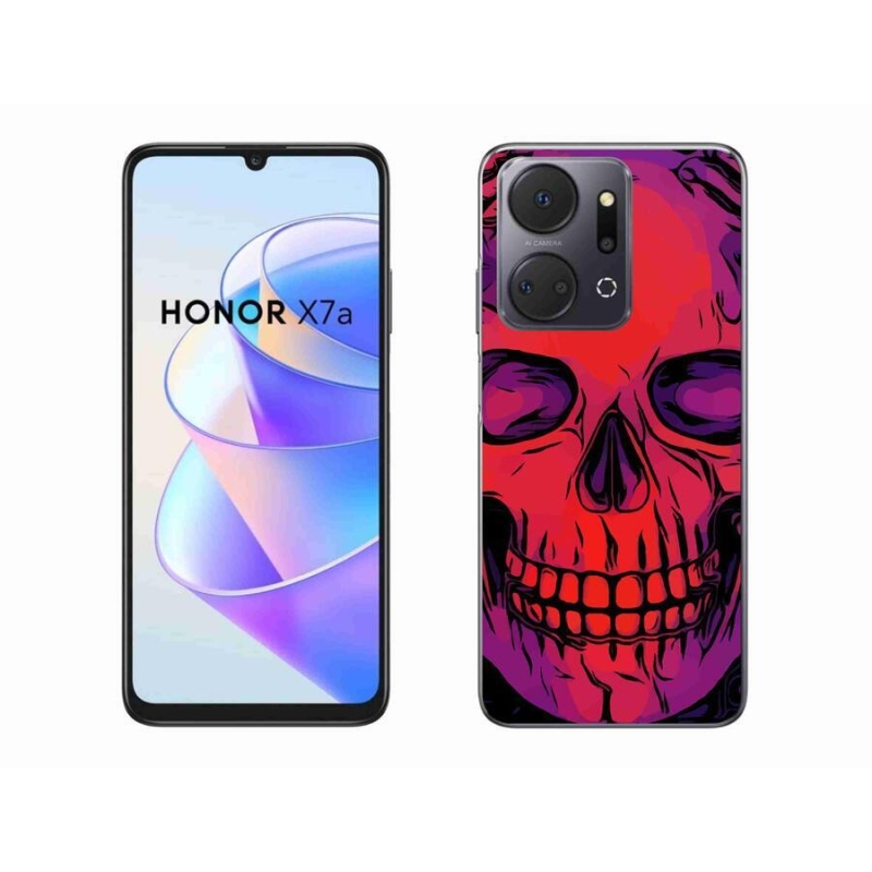 Gélový obal mmCase na mobil Honor X7a - lebka