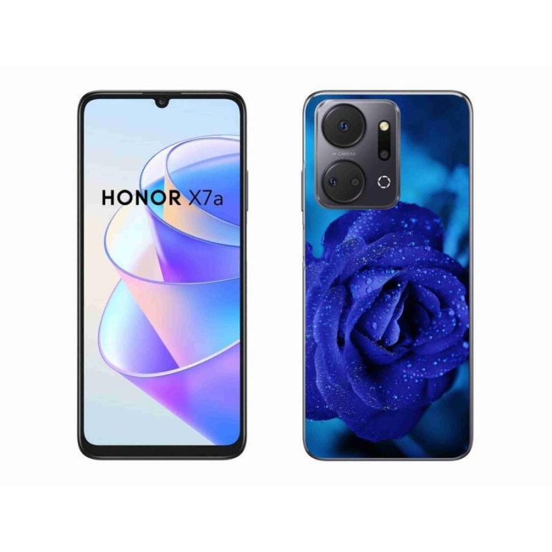 Gélový obal mmCase na mobil Honor X7a - modrá ruža