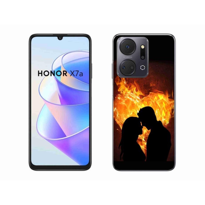 Gélový obal mmCase na mobil Honor X7a - ohnivá láska