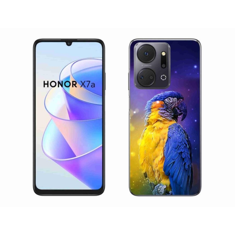 Gélový obal mmCase na mobil Honor X7a - papagáj ara 1