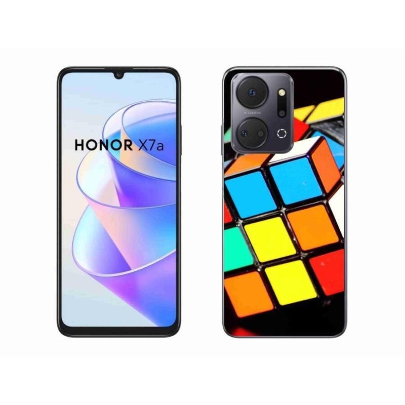 Gélový obal mmCase na mobil Honor X7a - rubikova kocka