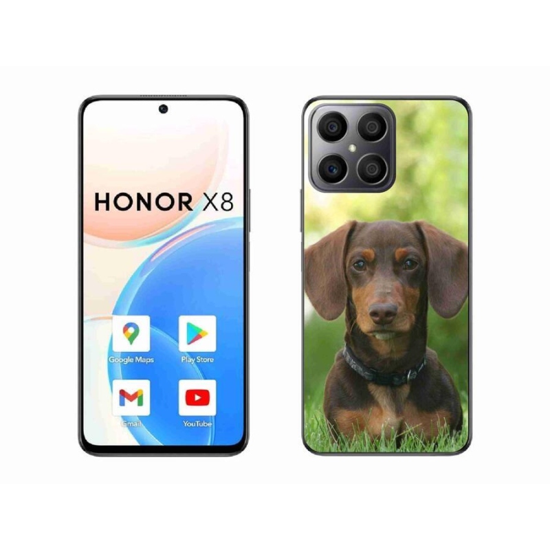 Gélový obal mmCase na mobil Honor X8 4G - hnedý jazvečík