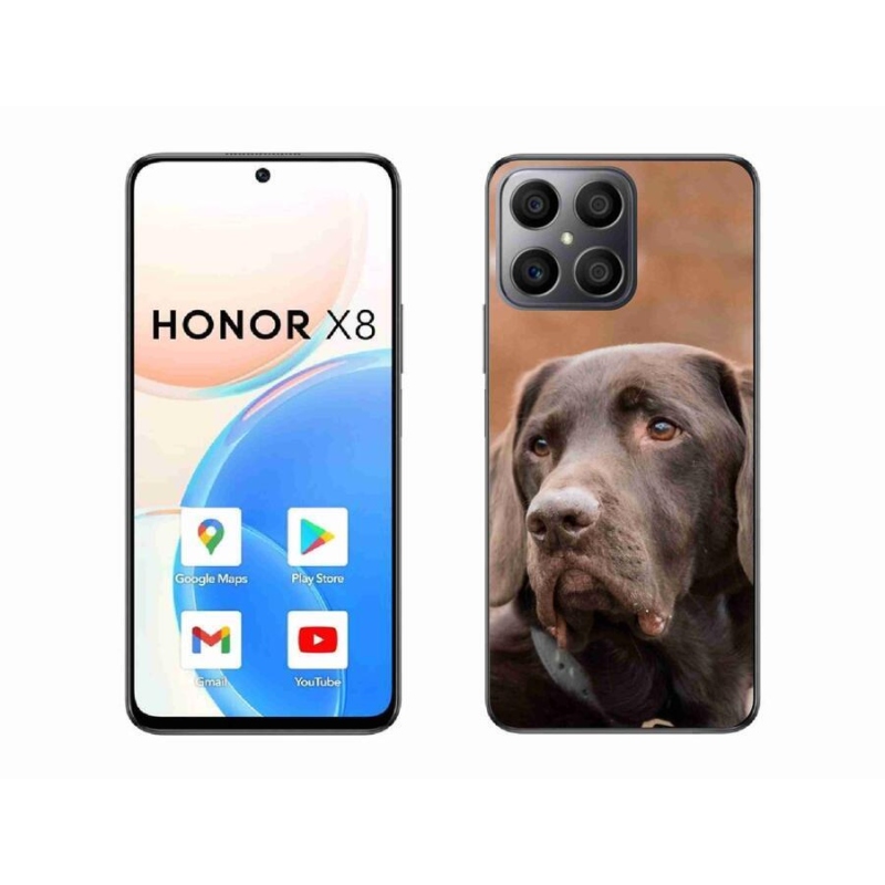 Gélový obal mmCase na mobil Honor X8 4G - hnedý labrador