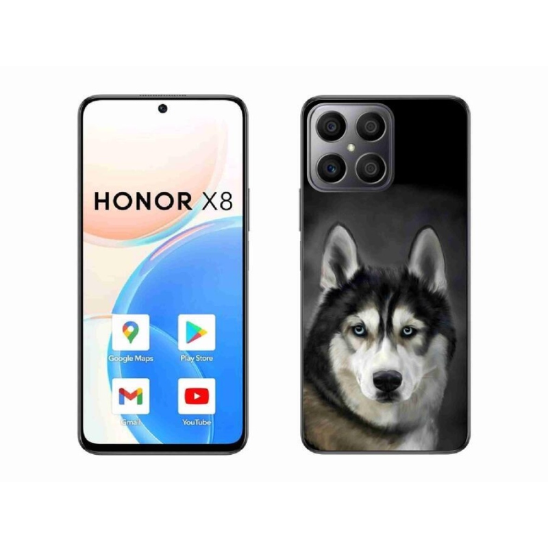 Gélový obal mmCase na mobil Honor X8 4G - husky