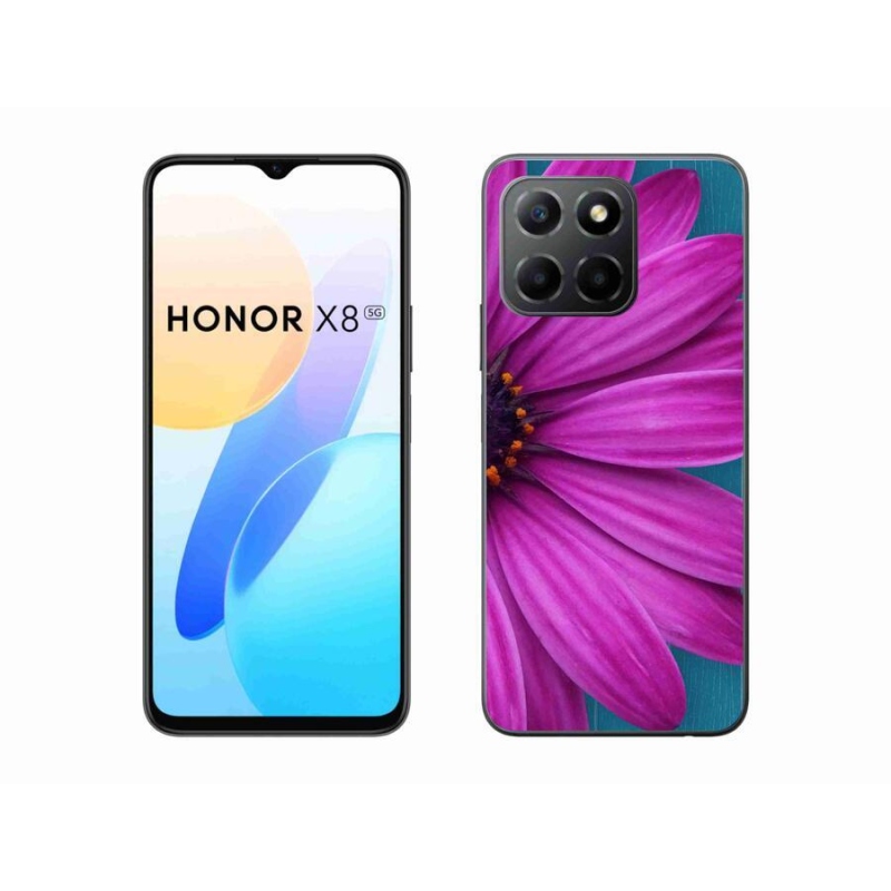 Gélový obal mmCase na mobil Honor X8 5G/Honor 70 Lite 5G - fialová margaréta