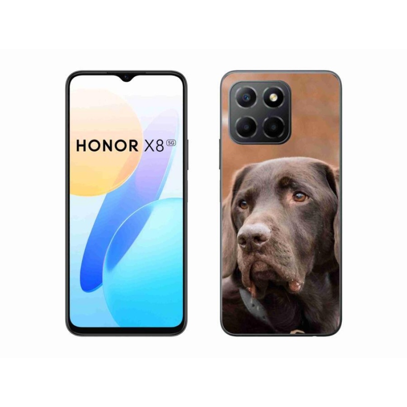 Gélový obal mmCase na mobil Honor X8 5G/Honor 70 Lite 5G - hnedý labrador