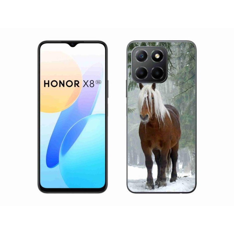 Gélový obal mmCase na mobil Honor X8 5G/Honor 70 Lite 5G - kôň v lese