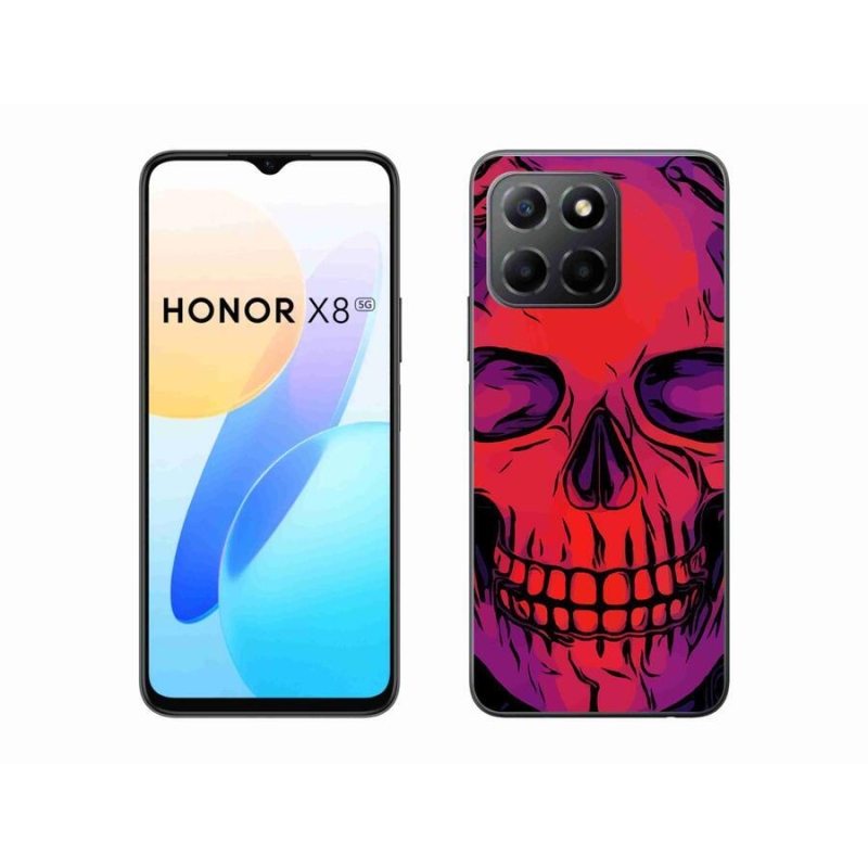 Gélový obal mmCase na mobil Honor X8 5G/Honor 70 Lite 5G - lebka