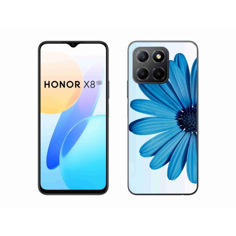Gélový obal mmCase na mobil Honor X8 5G/Honor 70 Lite 5G - modrá margaréta