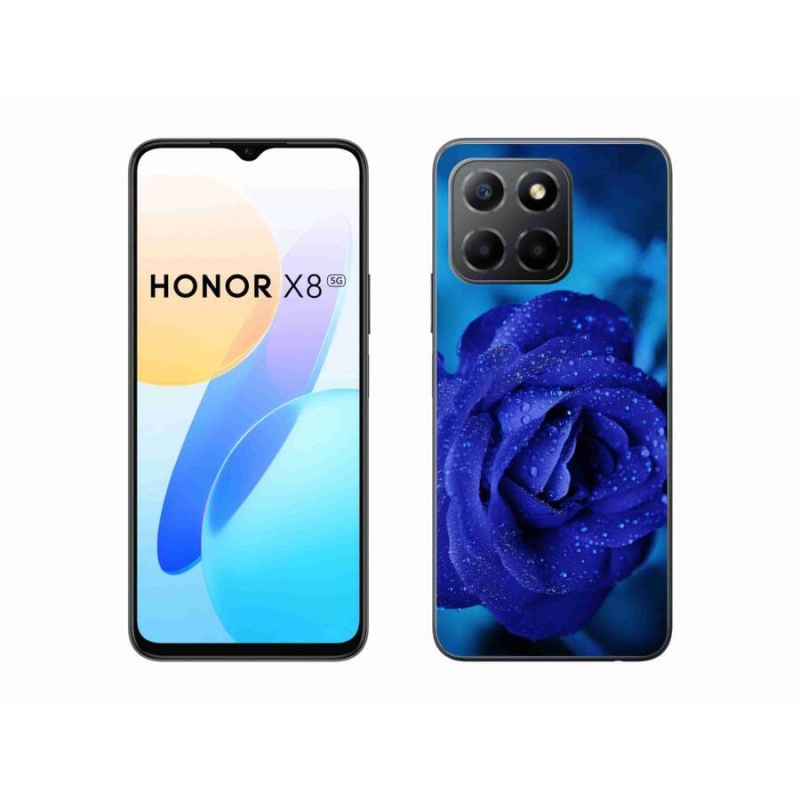 Gélový obal mmCase na mobil Honor X8 5G/Honor 70 Lite 5G - modrá ruža