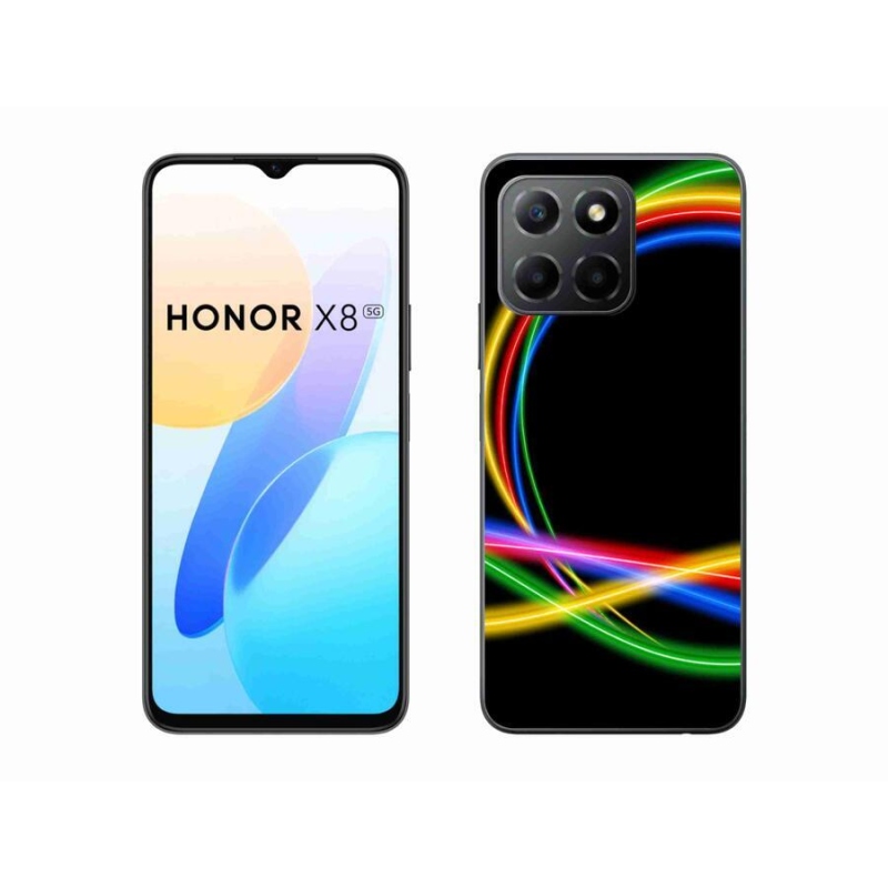 Gélový obal mmCase na mobil Honor X8 5G/Honor 70 Lite 5G - neónové kruhy