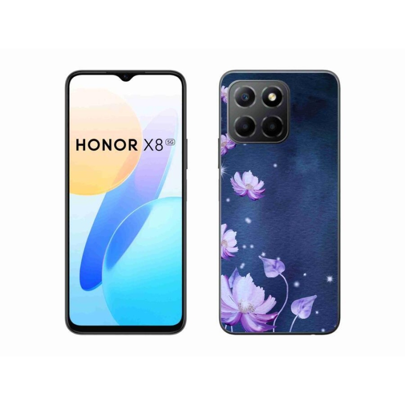 Gélový obal mmCase na mobil Honor X8 5G/Honor 70 Lite 5G - padajúce kvety