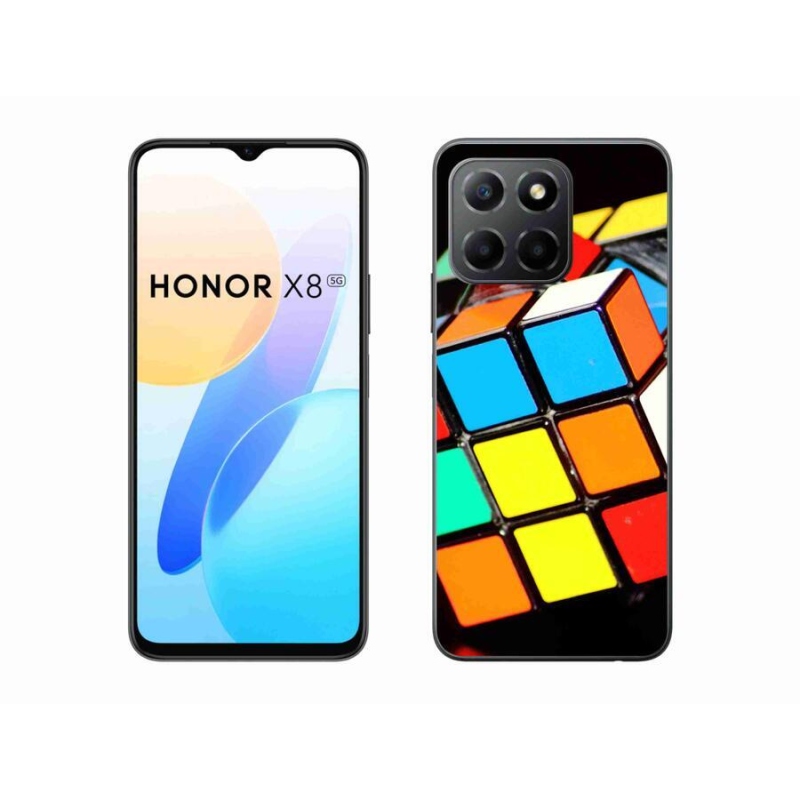Gélový obal mmCase na mobil Honor X8 5G/Honor 70 Lite 5G - rubikova kocka