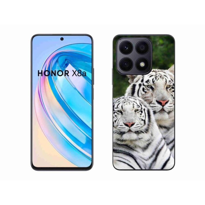 Gélový obal mmCase na mobil Honor X8a - bieli tigre
