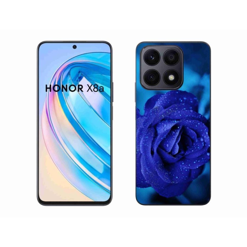 Gélový obal mmCase na mobil Honor X8a - modrá ruža