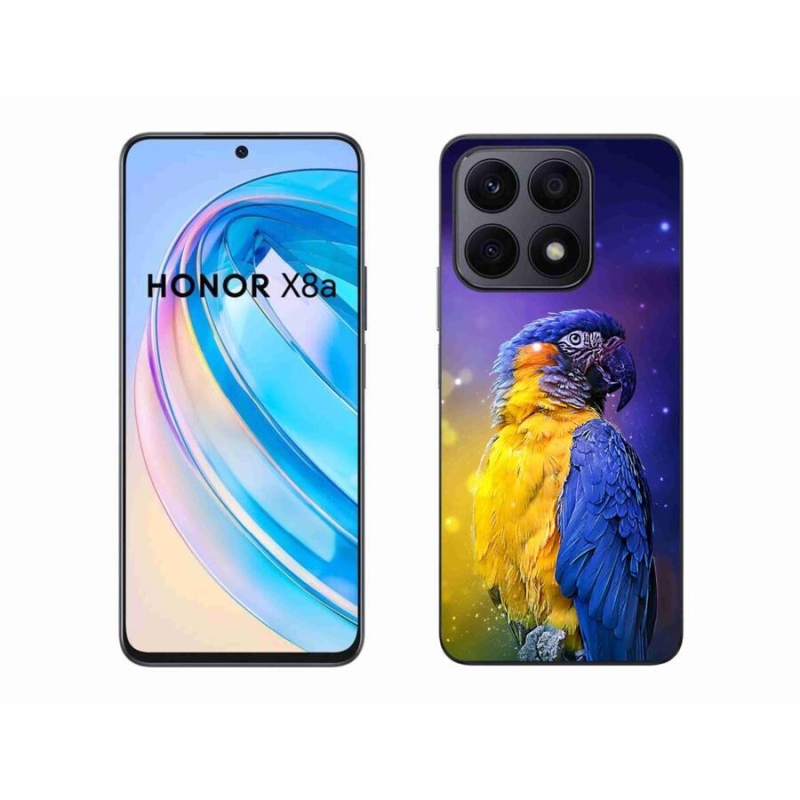 Gélový obal mmCase na mobil Honor X8a - papagáj ara 1