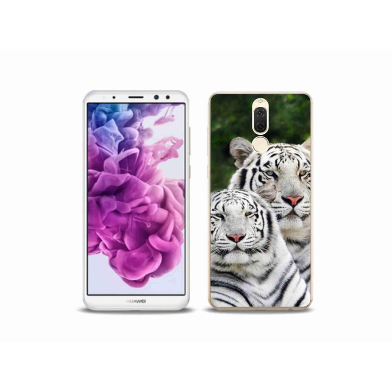 Gélový obal mmCase na mobil Huawei Mate 10 Lite - bieli tigre