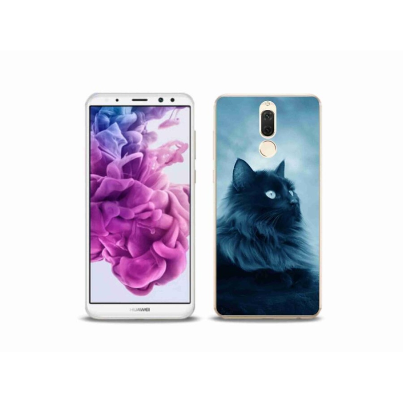 Gélový obal mmCase na mobil Huawei Mate 10 Lite - čierna mačka 1