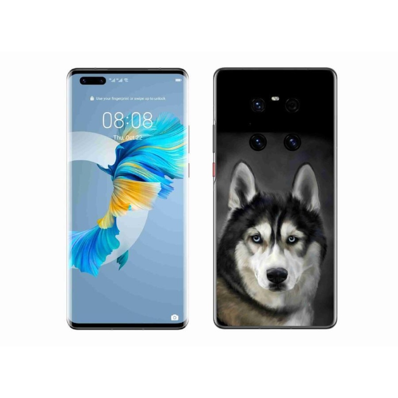 Gélový obal mmCase na mobil Huawei Mate 40 Pro - husky