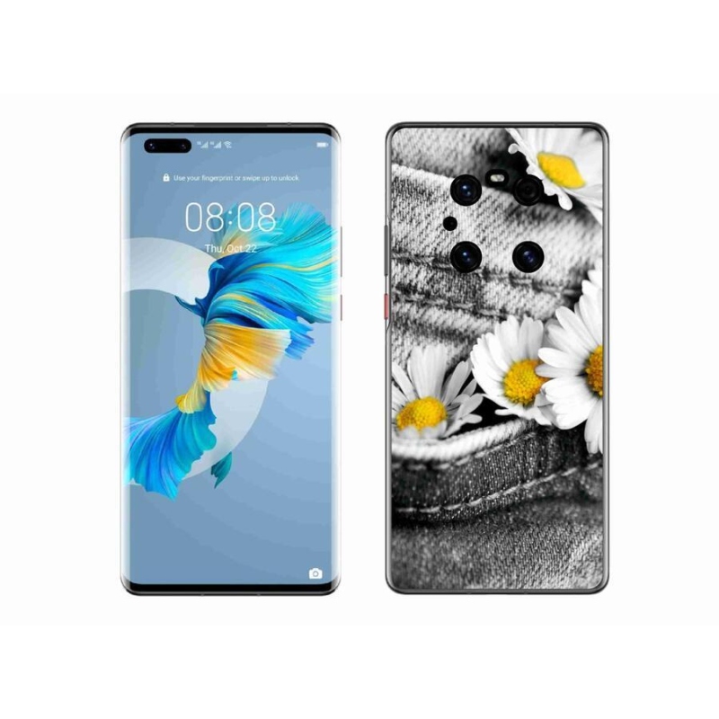 Gélový obal mmCase na mobil Huawei Mate 40 Pro - margaréty